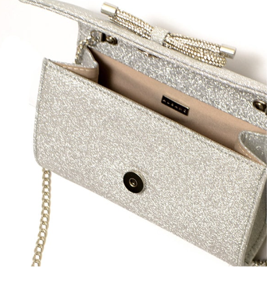 B011 Mesch argento strass